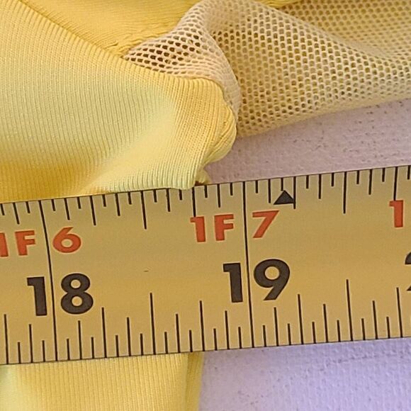 Lucky in Love Womens Yellow Long Sleeve Sun Protection Athletic Shirt Large - Picture 6 of 12